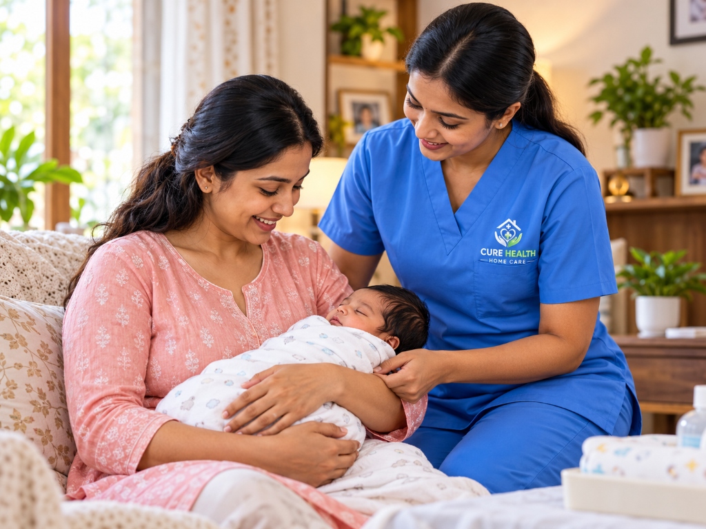 Mother & Baby Care at Home in Bangalore - CURE HEALTH HOME CARE Bengaluru